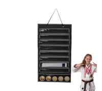 Karate Belt Display Belt Display 8 Belts Wall Mounted Belt Display with Dust Cover Martial Arts Belt Organizer Belt Display with