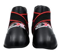 Karate Boots Taekwondo Martial Arts Sparring Kick Boxing Tai-Chi Foot Protector Boots Soft Cushion Layers Sew by Hand Black