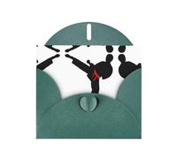 Karate Boy Changeable Belt Color Dark Green prints Greeting Cards 6x4-inch with Envelope | Perfect for writing greetings and thank-you notes