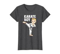 Karate Boy Fighting - Japanese Martial Arts Enthusiasts T-Shirt, Women, Dark Heather Grey, XX-Large