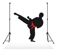 Karate Boy Vector Changeable Belt Color Lightweight Photo Backdrop Soft Background For Indoor Shooting, Party & Live Streaming - 5x7ft