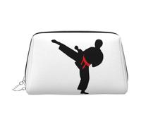 Karate Boy Vector Changeable Belt Color Travel Makeup Bag, Organizer Bag with Divider,Portable Zipper Toiletries Storage Case