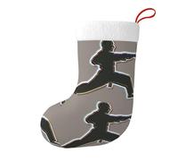 karate. Christmas Stocking 17.7", Festive Hanging Sock for Fireplace Mantel, Holiday Decorations