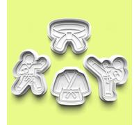 Karate Cookie Cutter Set: Baking Tools for Cookies, Fondant, Biscuits, Pastry, and Cake Decorating