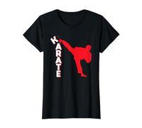 Karate Dojo Shotokan Kata Japanese Martial Arts Karate Kick Value Graphic T-Shirt, Women, Black, XL