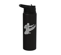 Karate Fighter & Kung Fu, Martial Arts, Boys | Karate Kick Stainless Steel Insulated Water Bottle