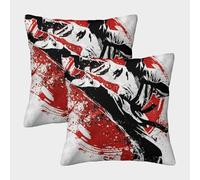 Karate Fighter-martial Arts Style Pillow Covers 2 Pack Cozy Pillowcase Available All Seasons Cushion Cover with Zipper Decorative Sofa for Living Room Bedroom 45x45cm