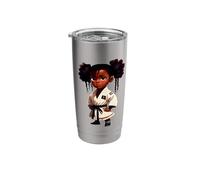 Karate Girl Black Belt Determination Strength Stainless Steel Insulated Tumbler