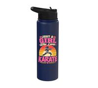 Karate Girl Dojo Karateist Karateka Stainless Steel Insulated Water Bottle