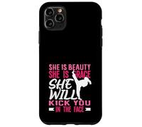 Karate Girl Kick In The Face Beauty Grace Sayings Funny Case for iPhone 11 Pro Max