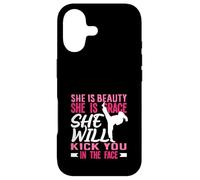 Karate Girl Kick In The Face Beauty Grace Sayings Funny Case for iPhone 17