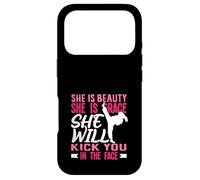 Karate Girl Kick In The Face Beauty Grace Sayings Funny Case for iPhone 17 Pro