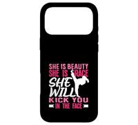 Karate Girl Kick In The Face Beauty Grace Sayings Funny Case for iPhone 17 Pro Max