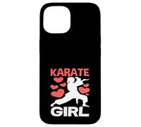 Karate Girl Love Martial Arts Fighter Red Hearts Training Case for iPhone 15