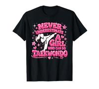 Karate Girl Taekwondo Y2K Bubble Letter Design Value Graphic T-Shirt