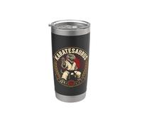 Karate Graphic Dinosaur Karatesaurus Dojo Warrior T-Rex Stainless Steel Insulated Tumbler