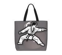 Karate-Highkick-Icon Print Tote Bag Large Women Casual Shoulder Bag Handbag For Outdoors Holiday Weekender Travel Gifts