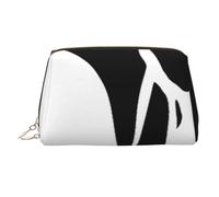 Karate-highkick-icon Printed Makeup Bag for Women Portable Leather Make up Bag Travel Gold Zipper Cosmetic Bags Organizer