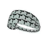 Karate-Highkick-Icon Printing Elastic Sports Headband With Stretch Band Perfect For Helmets Running Cycling Gym Workouts