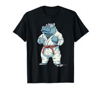 Karate Hippo Animal MMA Taekwondo Martial Arts Jiu-Jitsu T-Shirt