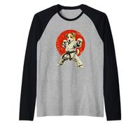 Karate Jack Russell Terrier Funny Japanese Martial Arts Dog Raglan Baseball Tee