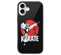Karate Japan Japanese Glass Case Compatible with iPhone 16 Plus Pro Max Protective Cover