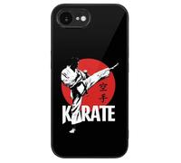 Karate Japan Japanese Glass Case Compatible with iPhone 16 Plus Pro Max Protective Cover