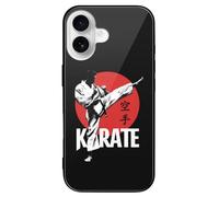 Karate Japan Japanese Glass Case Compatible with iPhone 16 Plus Pro Max Protective Cover