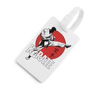 Karate Japan Japanese Luggage Tag for Suitcase Bag Identifiers Name Card Holder Travel Accessories