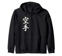 Karate Japanese Kanji Characters Martial Arts Calligraphy Zip Hoodie