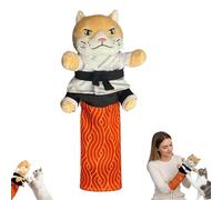 Karate Kitty Cat Wrestling Puppet, Cat Karate Kitty Puppet with Protective Forearm Sleeve, Cats Wrestling Glove Interactive Toy for Kittens and Adult Cats, Engage Natural Hunting Instincts (1pc)