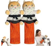 Karate Kitty Cat Wrestling Puppet,Cat Wrestling Glove with Protective Forearm Sleeve,Cats Puppet Hand Biting with Tough Padding,Play Karate Kitten Toy Interactive Boxing with Arm Sleeve (2PC)