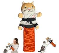 Karate Kitty, Cat Wrestling Puppet, Interactive Hand Biting Toy for Play with Protective Forearm Sleeve, Safe Boxing Puppet with Tough Padding for Kittens And Adult Cats (1PCS)