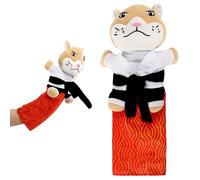 Karate Kitty Cat Wrestling Puppet with Arm Sleeve,Padded Cat Bite Glove,Interactive Cat Hand Puppet Toy for Kids & Family Play, Soft Padding Wrestling Glove for Kitten and Cat Play