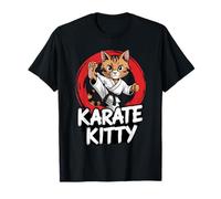 Karate Kitty Funny Cat Combat Sports Martial Arts Lovers T-Shirt