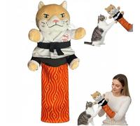 Karate Kitty Puppet Cat Wrestling Glove, Protective Forearm Sleeve Interactive Cat Puppet Wrestler for Kitten Adult Cats (1pcs)