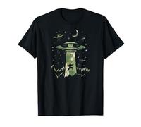 Karate Martial Arts Novelty UFO Alien Abduction T-Shirt