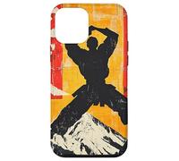 Karate Martial Arts Silhouette On Mountain Case for iPhone 12 mini