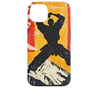 Karate Martial Arts Silhouette On Mountain Case for iPhone 13