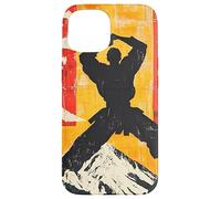 Karate Martial Arts Silhouette On Mountain Case for iPhone 15