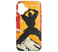 Karate Martial Arts Silhouette On Mountain Case for iPhone 16