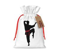 Karate Men Print Gift Drawstring Bags Reusable Present Sack Versatile Birthday Holiday Party Favors