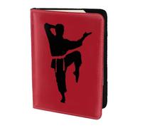 karate men Print Passport Holder for Travel,Wallet Case RFID Blocking Leather Card Slot Protector