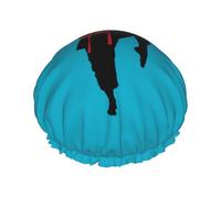 Karate Men Print Shower Cap For Women Lightweight Reusable Softdouble Waterproof Layers Leakproof.
