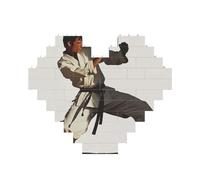 karate men Printed Jigsaw Puzzle 10.8x12.8 CM, Heart-Shaped Puzzle Challenging Game for Adults, Fun Decorative Wall Decor