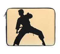 Karate Men Silhouette Laptop Sleeve Case 10inch, Shockproof Protective Case, 10-17 Inch Computer Sleeve, Water Resistant Laptop Briefcase for Men Women Compatible with MacBook Air/Notebook/Tablet