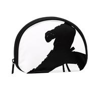 (Karate Men) Small Coin Purse Mini Wallet Zipper Coin Pouch Change Purse For Women Men， Portable Makeup Bags Cosmetic Pouch, Black, One Size, Casual