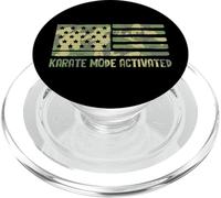 Karate Mode Activated Patriotic American Flag 4th of July PopSockets PopGrip for MagSafe