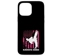 Karate Mom American Flag USA Martial Arts Mother Fighter Case for iPhone 13 Pro Max