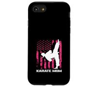Karate Mom American Flag USA Martial Arts Mother Fighter Case for iPhone SE (2020) / 7/8